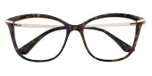 Cat Eye Eyeglasses, Full Frame Tortoise TR90|Metal|blend material - FP2300
