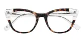Cat Eye Eyeglasses, Full Frame Tortoise Plastic - FZ1521