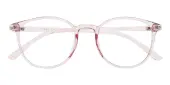 Round Eyeglasses, Full Frame Pink TR90 - FP1828