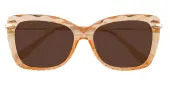 Cat Eye Sunglasses, Full Frame Orange TR90|Metal|blend material - SUP1135