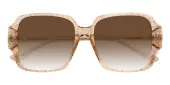 Square Sunglasses, Full Frame Champagne Plastic - SUP1156