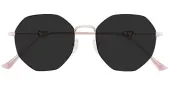 Polygon Sunglasses, Full Frame Black Metal - SUP1182