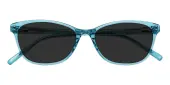 Cat Eye Sunglasses, Full Frame Cyan Plastic - SUP1221