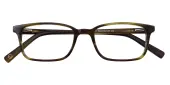 Rectangle Eyeglasses, Full Frame Brown Plastic - FZ1733