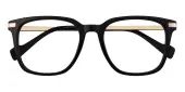 Square Eyeglasses, Full Frame Black Plastic - FZ1739