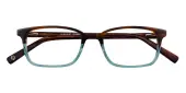 Rectangle Eyeglasses, Full Frame Brown/Blue Plastic - FZ1750