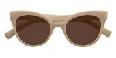 Cat Eye Sunglasses, Full Frame Cream TR90 - SUP1177