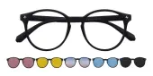 Round Eyeglasses, Full Frame MBlack TR90 - FP2418