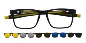 Rectangle Eyeglasses, Full Frame Black TR90 - FP2420