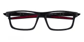 Rectangle Eyeglasses, Full Frame Black Plastic - SPFM011