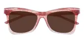 Cat Eye Sunglasses, Full Frame Pink Plastic - SUP1236
