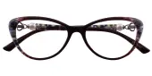 Cat Eye Eyeglasses, Full Frame Floral TR90 - FP1504