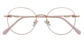 Round Eyeglasses, Full Frame Rose Gold Metal - FM1627