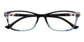Rectangle Eyeglasses, Full Frame Floral Plastic - FP2434