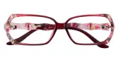 Rectangle Eyeglasses, Full Frame Floral Plastic - FP2442