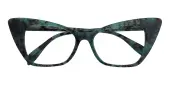 Cat Eye Eyeglasses, Full Frame Floral Plastic - FZ1789