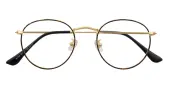 Round Eyeglasses, Full Frame Tortoise Metal - FM1668