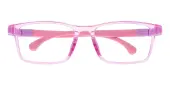 Rectangle Eyeglasses, Full Frame Pink TR90|Silica-gel - FP2488