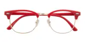 Oval|Browline Eyeglasses, Full Frame Red TR90|Metal - FP2521
