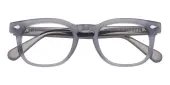 Rectangle Eyeglasses, Full Frame Gray Plastic - FZ1862