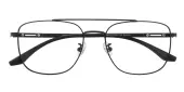 Aviator Eyeglasses, Full Frame Black Metal - FM1700