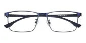 Rectangle Eyeglasses, Full Frame Blue Metal - FM1713
