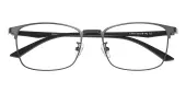 Rectangle Eyeglasses, Full Frame Gunmetal Metal - FM1715