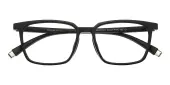 Rectangle Eyeglasses, Full Frame MBlack TR90 - FP2536