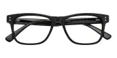 Rectangle Eyeglasses, Full Frame Black Plastic - FZ1858