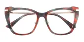 Cat Eye Eyeglasses, Full Frame Multicolor Plastic - FZ1885