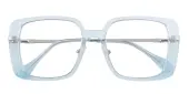 Rectangle Eyeglasses, Full Frame Blue Plastic - FZ1887