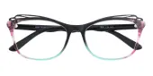Cat Eye Eyeglasses, Full Frame Floral TR90 - FP2526