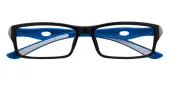 Rectangle Eyeglasses, Full Frame Black TR90 - SPFM022