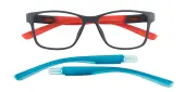 Rectangle Eyeglasses, Full Frame Gray TR90 - SPFM035