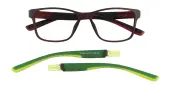 Rectangle Eyeglasses, Full Frame Brown TR90 - SPFM036
