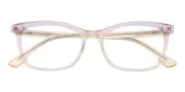 Cat Eye Eyeglasses, Full Frame Champagne Plastic - FZ1734