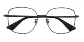Square Eyeglasses, Full Frame Navy Blue Titanium - FT0584