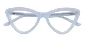 Cat Eye Eyeglasses, Full Frame Light Blue Plastic - FZ1967