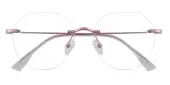 Polygon Eyeglasses, Rimless Frame Purple Metal - RM0314