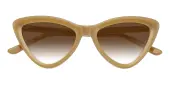 Cat Eye Sunglasses, Full Frame Brown/Beige Plastic - SUP1397