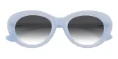 Cat Eye|Oval Sunglasses, Full Frame Light Blue Plastic - SUP1402