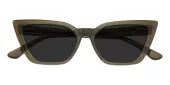 Cat Eye Sunglasses, Full Frame Brown Plastic - SUP1408