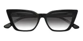 Cat Eye Sunglasses, Full Frame Black Plastic - SUP1411