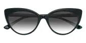 Cat Eye Sunglasses, Full Frame Dark Green Plastic - SUP1417