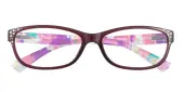 Oval Eyeglasses, Full Frame Burgundy/Floral Plastic - FP2567