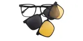 Square Eyeglasses, Full Frame MBlack TR90 - FP2625