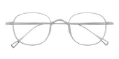 Round Eyeglasses, Full Frame Silver Titanium - FT0599