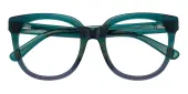 Square Eyeglasses, Full Frame Green Plastic - FZ2005