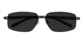 Rectangle Sunglasses, Full Frame Gunmetal Metal - SUP1419