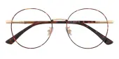Round Eyeglasses, Full Frame Tortoise Metal|TR90 - FM1812